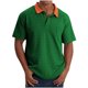 thumbnail image 2 of pstuiky Camisas de manga corta para hombre, Camisa deportiva informal de manga corta con solapa y medio botón para hombre ropa de hombre s, 2 of 5