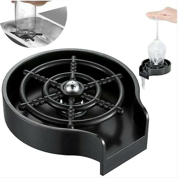 Sailing Lavadora de vidrio para fregadero monobloque, Lavadora de vidrio para fregadero de cocina, Lavadora de espresso Accesorios para fregadero de cocina con rociador lateral, Vidrio para fregadero