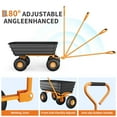 thumbnail image 5 of 600LB Capacity All-Terrain Yard Wagon – Heavy Duty Utility Cart with Quick-Dump & Adjustable Handle, Perfect for Hauling Soil, Gardening Tools, 5 of 7
