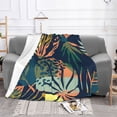 thumbnail image 2 of XMXT Flannel Throw Blanket for Couch, Tropical Plant Leaves Bed Sofa Decor Blankets for Home Bedroom, 50 x 40 inches, 2 of 9