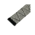 thumbnail image 3 of Womens Woven Stretch Belts, Straw Rattan Wooden Buckle Elastic Wide Waistband Waist Belt for Dress Black & White Stripe 23.62-33.46", 3 of 5