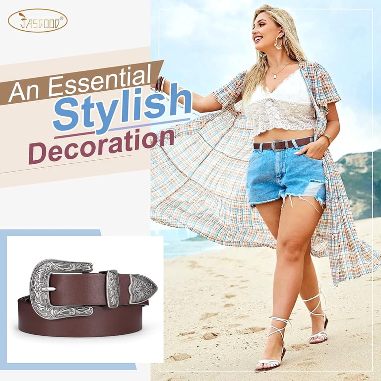 Women Plus Size Leather Belt Ladies Western Vintage Style  display picture 2