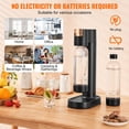 thumbnail image 6 of Sparkling Water Maker Soda Maker Machine for Home Carbonating, Compatible with Mainstream Screw-in 60L CO2 Cylinder(NOT Included) Black, with 2 BPA-free 1L PET Bottles, for Cat Room Home Apartment, 6 of 8