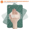 thumbnail image 5 of Dteck Case for Samsung Galaxy Tab A9 Plus 11 inch (SM-X210/X215/X216/X218),Heavy Duty Armor Shockproof Kids Case with Rotating Stand & Hand/Shoulder Strap for Galaxy Tab A9+ 2023,Emeraldgreen, 5 of 9