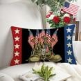 thumbnail image 5 of Memorial Day Soldier Boots Lumbar Decorative Rectangle Pillow Cover 12 x 20, 4th of July Patriotic America USA Stars Outdoor Pillowcase, American Flag Veterans Day Cushion Case Home Decor, 5 of 5