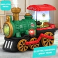 thumbnail image 4 of Waroomhouse High-quality Train Toy Train Toy Kids Electric Locomotive Train Retro Colorful Light Music Children Spray Steam Train Railway Accessories, 4 of 7