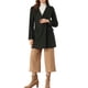 thumbnail image 1 of Abrigo largo de mujer elegante con solapa y cinturón en negro, talla XS, 1 of 7
