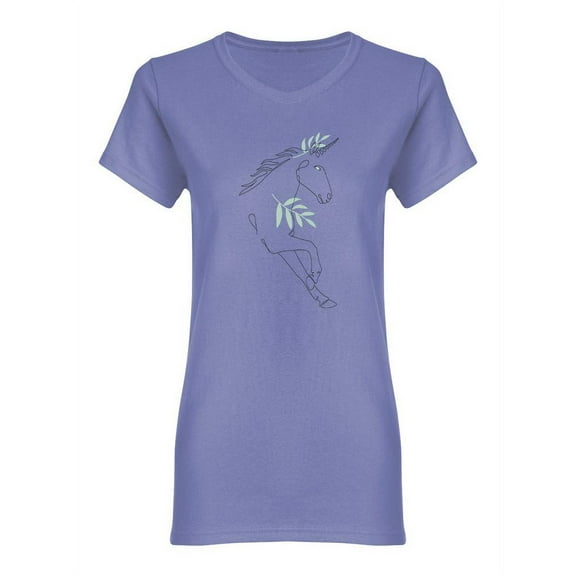 Unicorn Silhouette Shaped T-Shirt Women -Image by Shutterstock, Female x-Large