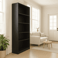 thumbnail image 3 of Paproos 5 Tier Bookshelf, 70.9”H Tall Floor Standing Open Bookshelf with Anti-Tipping Device, Modern Wood Book Shelf, 5 Shelf Bookcase for Home Office, Living Room, Bedroom, Black, 3 of 10