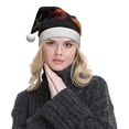 thumbnail image 5 of Bingfone Starry Night Cat Guitarist Santa Hat for Adults,Unisex Christmas Hat Hats Extra Thicken Classic Plush for Christmas New Year Festive Holiday, 5 of 6