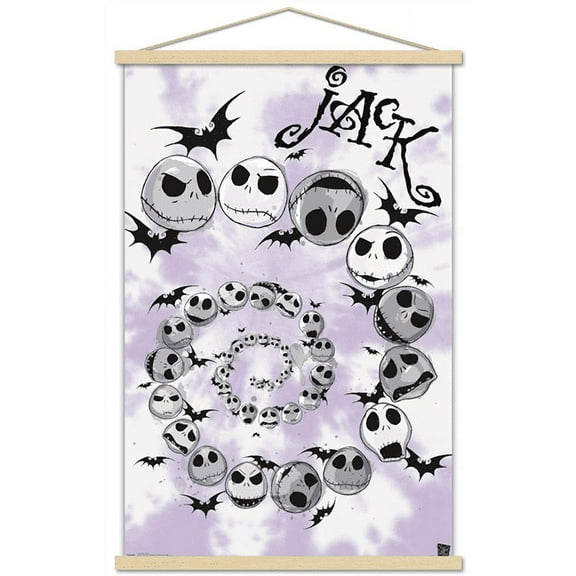 Disney Tim Burton's The Nightmare Before Christmas - Spiral Wall Poster with Magnetic Frame, 22.375" x 34"