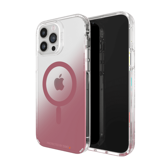 Gear4 ZAGG Milan Snap Case - MagSafe Compatible Clear Case with Beautiful Detailing - for Apple iPhone 13 Pro Max - Rose