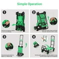 thumbnail image 3 of AKDSteel Diable Pliant 2-en-1 avec Panier Pliable, Capacité de 330 Lb, Conception à 4 Roues et Poignée Rétractable, Chariot Portable pour Déménagement et Magasinage, 3 of 7