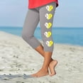 thumbnail image 2 of Ugoldhm Girls Dance Workout Running Yoga Capris Pants Summer Baseball Print Casual Kids Athletic Leggings Size 2-13, 2 of 4