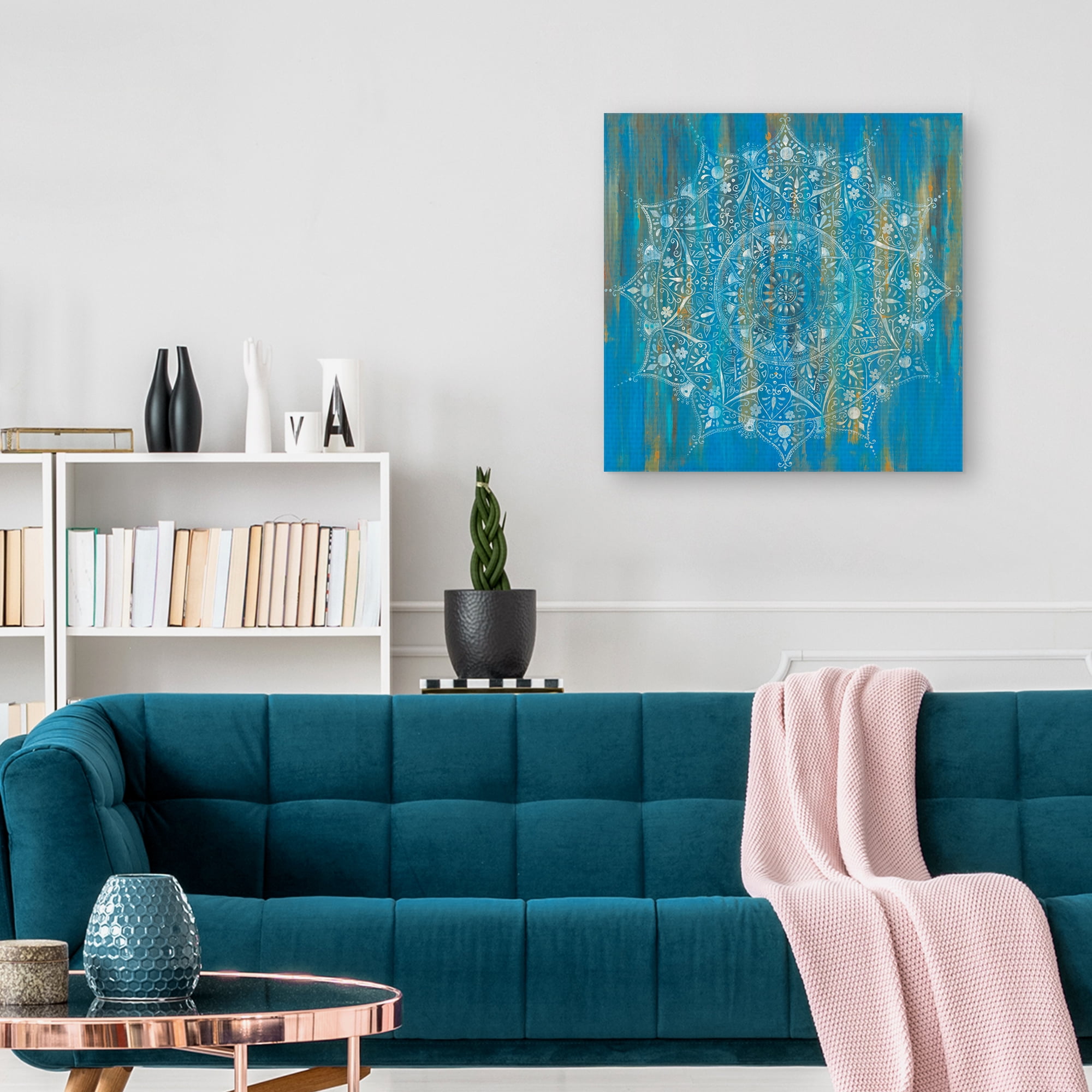 Indigo Mandala by Willowbrook Fine Art Canvas Art Print