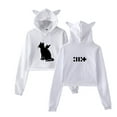 thumbnail image 5 of kpop ILLIT Not cute anymore  Hooded music fans sweatshirt kawaii cat ear drawstring   men/women outfits, 5 of 6