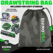 Rhino USA Heavy Duty 1.6 x 8 Ratchet Strap with Safety S Hooks - 5,208lb Break Strength, Green 2pc
