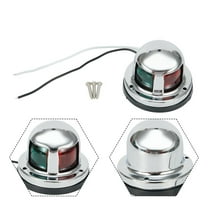 12V Led Marine Navigation Light 2 In 1 Bow Light For Boats Yachts Pontoons Stainless Steel Waterproof Ip65 Red Green Boat Light