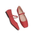 thumbnail image 4 of longantii Womens Mary Jane Shoes Slip on Dressy Ballet Shoes for Women New Trendy Non-Slip Flats for School Office Walking Casual Formal Work Wine, 4 of 7