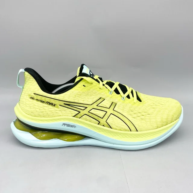 Asics Mens 13 Gel Kinsei Max Glow Yellow Running Shoes Sneaker Trainer Gym Walk