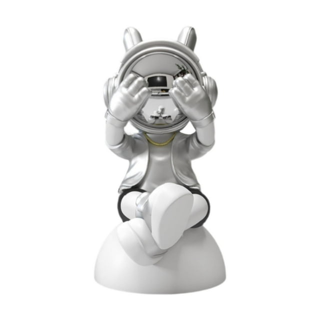 Rongfmy Figurine Astronaute Statue Moderne Artisanat de Collection Statue Décorative Robuste A
