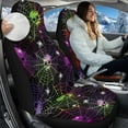 thumbnail image 2 of Uorisanigo 2 Pcs Car Seat Cover Front Saddle Blanket Cobweb Skull Comfort Covers Auto Interior Accessories Protetion Car Mat Covers Universal Fit for Most Cars SUV Van Truck, 2 of 7