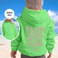 thumbnail image 2 of Little Girls Hoodies Sweatshirts Kids Hoodie Letter Long Sleeve Pocket Hoodie Jacket Clothes Light Green Size 6-7T, 2 of 4