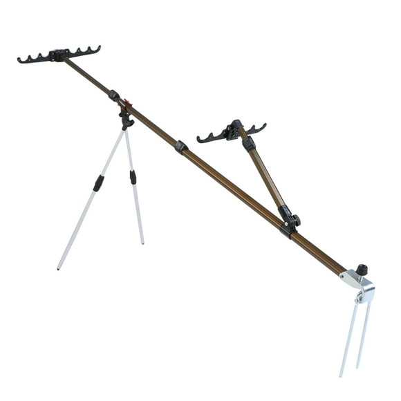 Amdohai Multi-functional Aluminum Alloy Fishing Rod Holder Adjustable Retractable Fish Pole Stand Bracket with Support Bipod Fishing Accessory