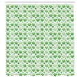 thumbnail image 3 of Ambesonne Green Shower Curtain, Clovers Moroccan, 69"Wx84"L, White Green, 3 of 5