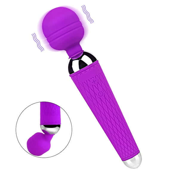 XBONP Rechargeable Personal Vibrating Wand Massager for Women, Purple