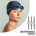 thumbnail image 1 of FESTFENDS 3Pcs Swim Goggle Strap Black Silicone Elastic Band Removable Replacement Parts, 1 of 7