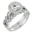 thumbnail image 2 of SuperJeweler 1 1/2 Carat Halo Diamond Bridal Set In 14 Karat White Gold For Women, 2 of 3
