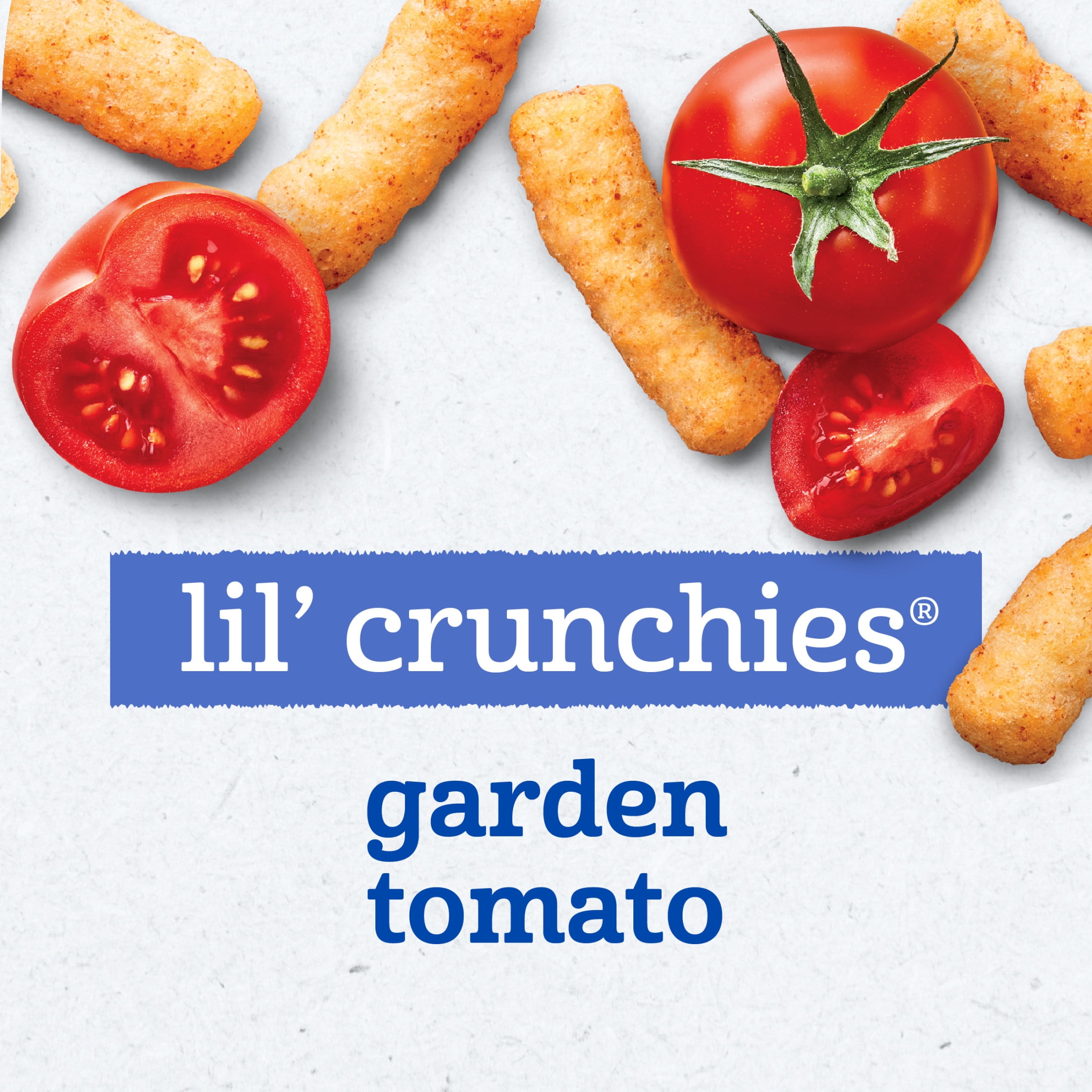 (3 pack) Gerber Baby Snacks Lil’ Crunchies Puffs, Garden Tomato, 1.48 oz Canister
