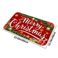 thumbnail image 3 of HomeKingdee Christmas Door Mat Outdoor, Merry Christmas Welcome Mats for Front Door, Christmas Poinsettia Non Slip Holiday Red Doormat Indoor Entryway Floor Rug, 3 of 6