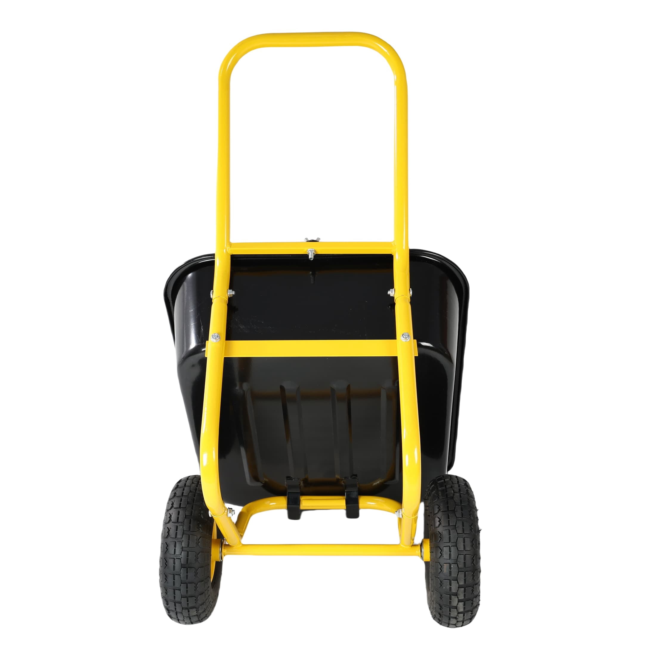 35L Two-Wheeled Garden Cart Wheelbarrow 10 Inch Pneumatic Tires Leakproof Heavy Duty Utility Wheel Barrow for Garden Warehouse Outdoor
