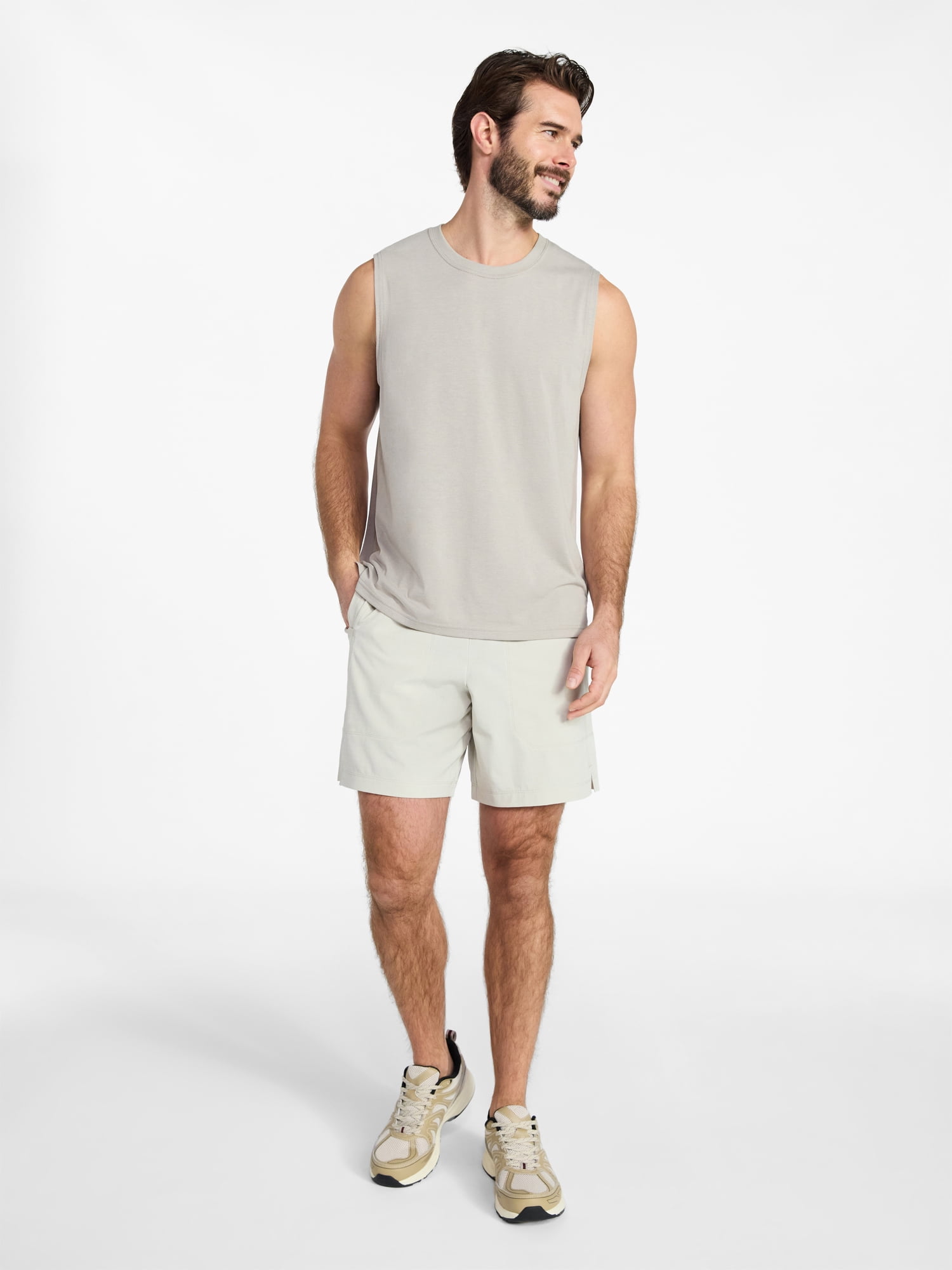 Athletic Works Men's and Men's Big & Tall Tri-Blend Muscle Tee, Sizes XS-4XLT