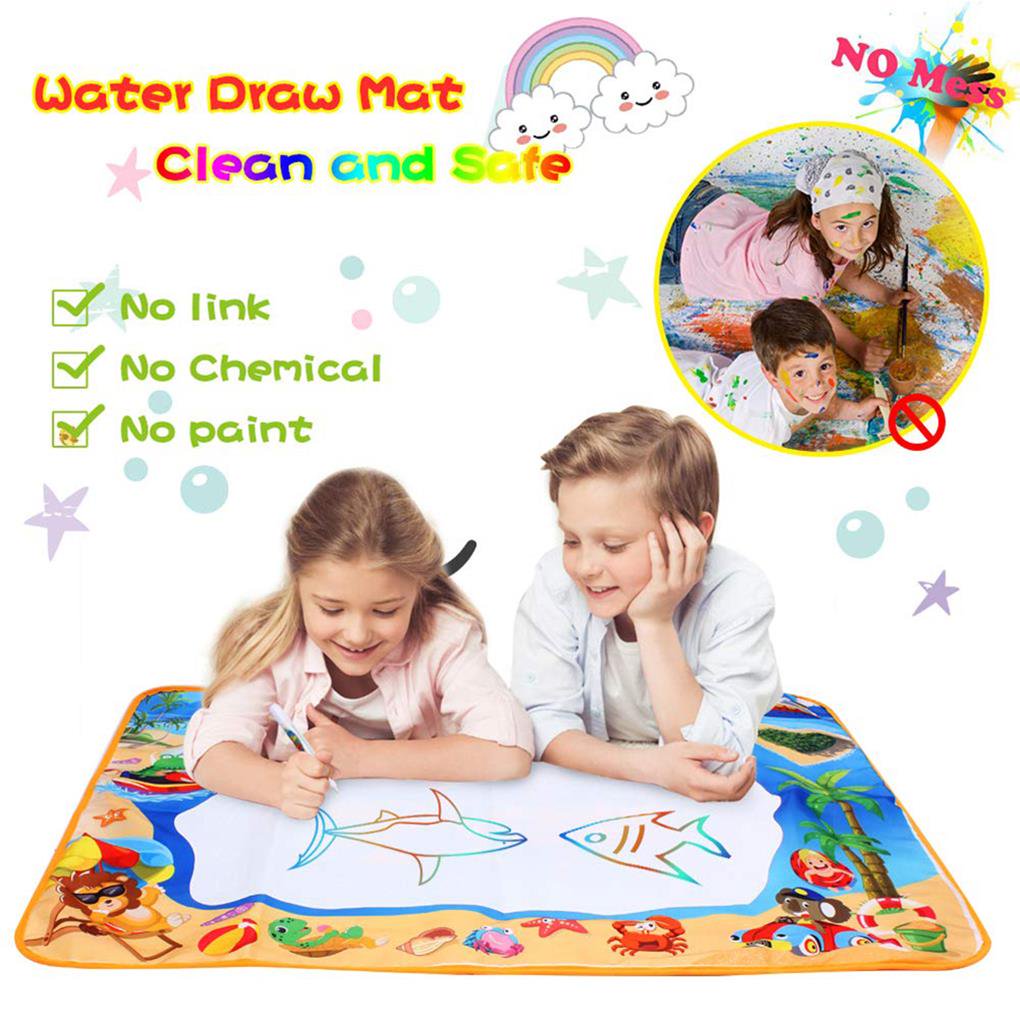 TAPIS DESSIN EAU - Tapis magique pour coloriage enfant bebe 150 x 100 x