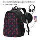 thumbnail image 2 of Fotbe Ping Pong Mochila con Estampado y Puerto USB para Hombre y Mujer, Mochila Antirrobo, Mochila de Viaje, Mochila Escolar, Mochila Universitaria, 2 of 7