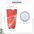 thumbnail image 4 of Salouo Beef Steaks Print 20oz Tumbler with Lid,Stainless Steel Vacuum Insulated Tumbler Durable Insulated Coffee Mug Thermal Cup with Splash Proof Sliding Lid-Straw Three-piece Set, 4 of 8