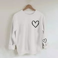 thumbnail image 2 of BLVB Valentines Day Sweatshirt for Women Love Heart Print Shirts Casual Valentine Pullover Long Sleeve Holiday Tops, 2 of 7