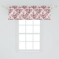 thumbnail image 2 of Ambesonne Floral Window Valance, Nature Inspired Branches, 54" X 18", Rose Ruby Black, 2 of 3