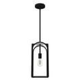 thumbnail image 2 of Hunter - Dukestown 1-light Natural Black Iron, Small Pendant Light, Dimmable, Formal Style, Lantern Shaped, for Bedrooms, Dining, Living Rooms - 19738, 2 of 7