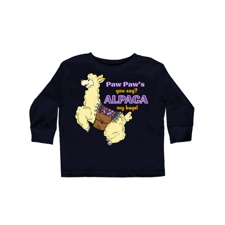 

Inktastic Cute Jumping Alpaca Paw Paw s You Say ALPACA my Bags Gift Toddler Boy or Toddler Girl Long Sleeve T-Shirt