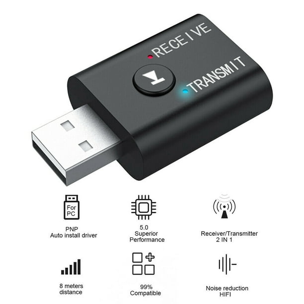 USB Bluetooth Transmitter 2-in-1,Bluetooth 5.0 USB Wireless Audio Receiver for Car Wired Headphones, Sound Transmitter TV PC Amplifier - Walmart.com