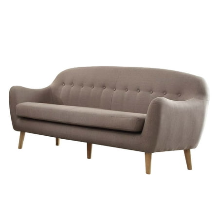 Acme Jillian Midcentury Sofa In Light Brown Linen Upholstery Acme Jillian Midcentury Sofa In Light Brown Linen Upholstery