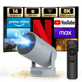 thumbnail image 1 of Magcubic Mini Projector, 8K Support with WiFi 6 & BT 5.4, 290 ANSI Brightness with 5w Soundbase Speaker, Auto Vertical Correction, 180°Rotatable Portable for Home & Outdoor Movies HY300Pro+, 1 of 13