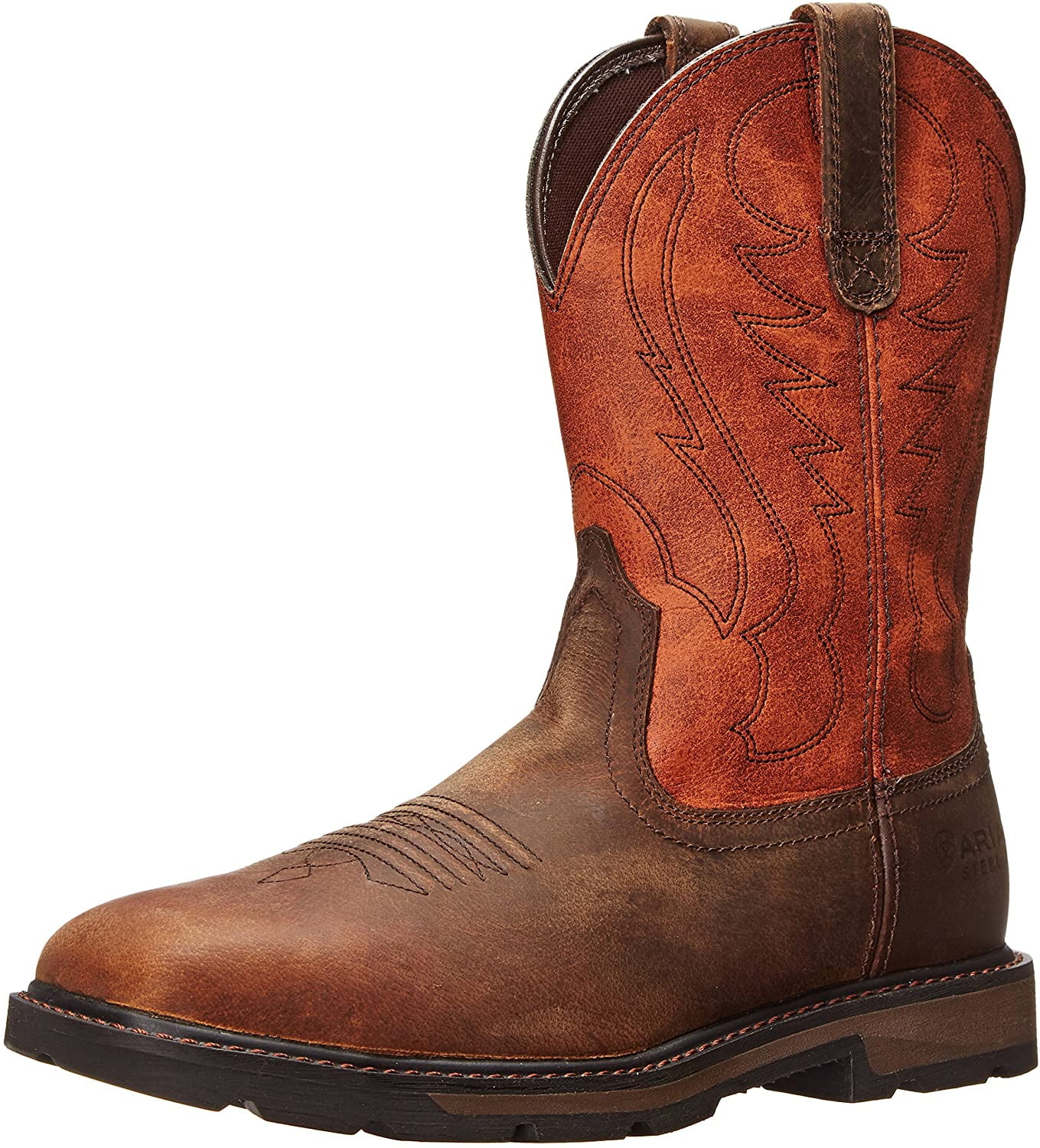 square steel toe work boots