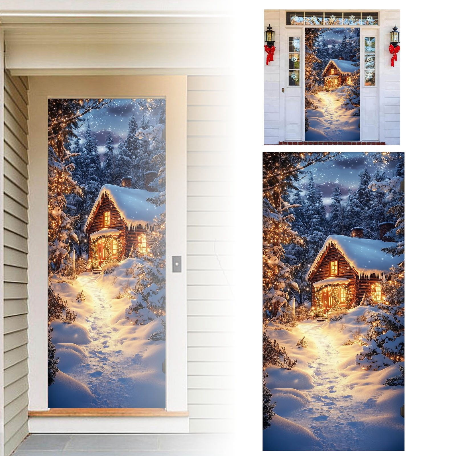 Produktbild von Christmas Door Curtain Tapestry - Large Holiday Door Cover With