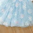thumbnail image 4 of Floleo Girls Floral Tulle Tutu Skirt Kids Elastic Waist Layered Mesh Skirt 3D Flower Applique Skirt Lightweight Party Skirt for Play and Special Occasions(Sky Blue,3 Years), 4 of 9
