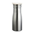 thumbnail image 1 of Jarra de agua de acero inoxidable con tapa de PP, dispensador de bebidas, jarra de jugo, tetera de 100 ml para restaurantes, fiestas, oficinas, casas Tapa blanca, 1 of 8